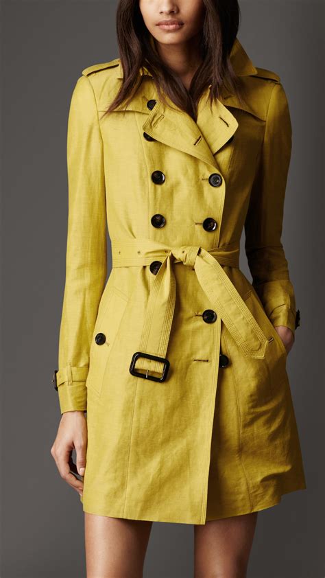 burberry yellow coat|burberry coats for women.